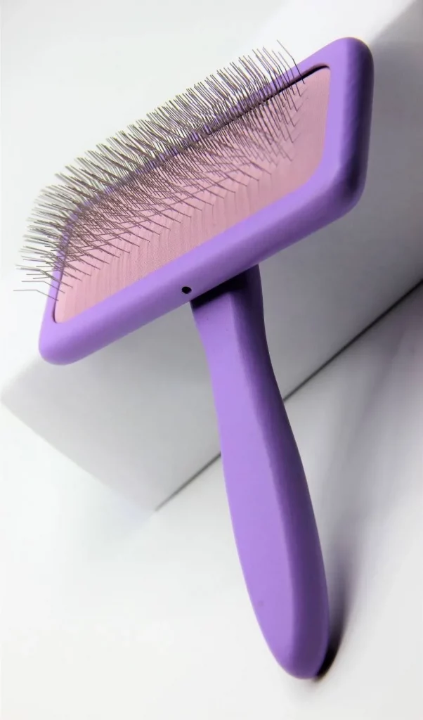 Medium Soft Slicker Brush with Ergonomic Beech Wood Handle